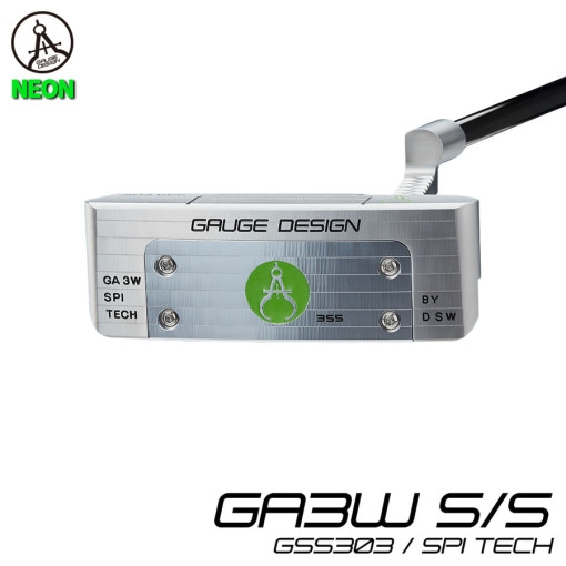 게이지디자인 네온 시리즈 GA3W 올실버 GSS303 스틸샤프트 일자형 와이드 블레이드 퍼터 1000002254
